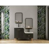 Denko Ada 120 Cm (Antrasit) Banyo Dolabı Takımı