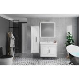 Denko Albatros 80 cm Beyaz Kapaklı Banyo Dolabı