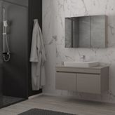 Denko Banyo Etna 80 Cm Banyo Dolabi Takimi Kül Gri