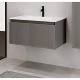 Denko Belgrad 81 Cm (Çimento Gri) Banyo Dolabı (Alt Modül Lavabo)