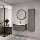 Denko Belgrad 81 Cm (Çimento Gri) Banyo Dolabı Takımı Ve Boy Dolabı