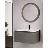 Denko Belgrad 81 Cm (Çimento Gri) Banyo Dolabı Takımı
