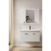 Denko Bodur 100 cm Mdf Beyaz Banyo Dolabı Takımı