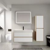 Denko Forever 100 Cm (Beyaz) Banyo Dolabı Takımı Ve Boy Dolabı