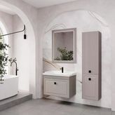 Denko Hana 80 Cm (Bej) Banyo Dolabı Takımı Ve Boy Dolabı