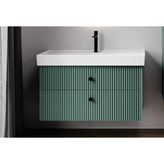 Denko Marsilya 100 Cm (Beyoğlu Yeşil) Banyo Dolabı (Alt Modül Lavabo)