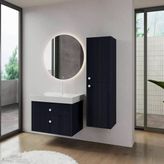 Denko Marsilya 80 Cm (Mat Lacivert) Banyo Dolabı Takımı Ve Boy Dolabı