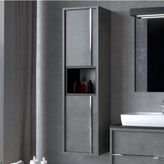 Denko Matia 35 cm Mdf Retro Gümüş Banyo Boy Dolabı