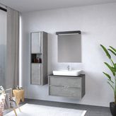 Denko Matia 80 cm Boy Dolap ve Banyo Dolabı Takım