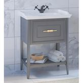 Denko Öykü 65 Cm (Antrasit) Banyo Dolabı (Alt Modül Lavabo)