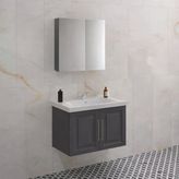 Denko Royal 80 Cm Antrasit Banyo Dolabı Takımı