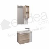 Denko Step Beyaz Alize 50 cm Banyo Dolabı