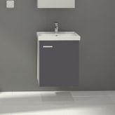 Denko Terra 50 cm Mdf Antrasit Gri Banyo Dolabı Alt Modül Lavabo