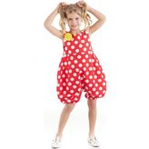 Denokids Kırmızı Beyaz Puanlı Kız Çocuk Balon Tulum