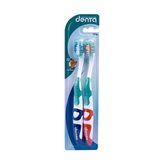 Denta Dil Temizlemeli Diş Fırçası Orta 1+1