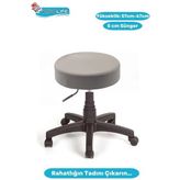 Depolife Döner Ofis Kasiyer Taburesi Tekerlekli Deri Döşeme Oturak Eczane Laboratuvar Büro Çalışma Koltuğu, grip