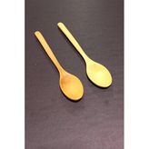 Depotrend 2 Adet 23 Cm Doğal Bambu Küçük Başlıklı Yemek Kaşığı Seti (Tahta Kaşık)
