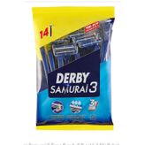 Derby samuray 3 bıçaklı 14 adet derby samurai