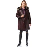 Dericlub Donna Model Kadın Deri Kaban - Bordo