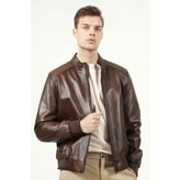 Dericlub E1015a Gerçek Deri Erkek Mont Camel Antik