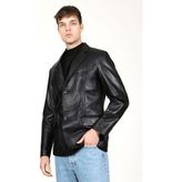 Dericlub E2246 Gerçek Deri Erkek Blazer Ceket - M - Siyah