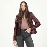 Dericlub YB-2157 Gerçek Deri Bordo Kadın Mont