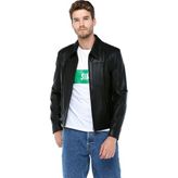 DeriClup E-1066 Deri Erkek Mont - 5XL - Siyah