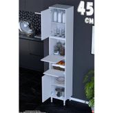 Derin 45 cm 4 Kapaklı Çok Amaçlı Organizer Mutfak Kiler Dolabı Banyo Çocuk Odası Boy Dolabı Beyaz