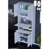Derin 80 cm 6 Kapaklı Çok Amaçlı Mutfak Kiler Dolabı Organizer Banyo Çocuk Odası Boy Dolabı Beyaz