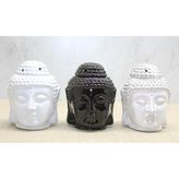 Derin Stok Seramik Buda Büstü Buhurdanlık