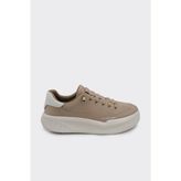Derinet Bağcıklı Comfort Taban Erkek Sneaker - Vizon