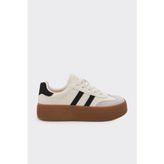 Derinet Comfort Taban Kadın Sneaker - Beyaz - Gri