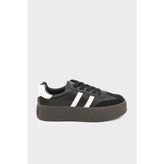 Derinet Comfort Taban Kadın Sneaker - Siyah - Bej