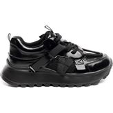 Derinet Günlük Bağcıklı Kadın Sneaker - Siyah