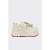 Derinet Kalın Taban Kadın Sneaker - Beyaz