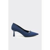 Derinet Kısa Topuklu Saten Kadın Stiletto