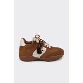 Derinet Püskül Detaylı Kadın Sneaker - Camel