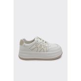 Derinet Yüksek Taban Günlük Kadın Sneaker - Bej