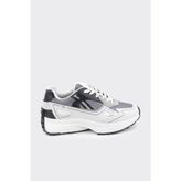 Derinet Yüksek Taban Kadın Sneaker - Beyaz - Gümüş