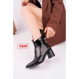 Deripabuc Hakiki Deri Siyah Kadın Deri Bot DP02-1926