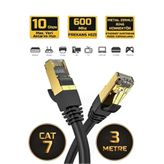 Derwell 3 Metre 3Mt Cat7 Patch Kablo Cat7 Ethernet Kablosu 10Gbps Internet Kablosu Rj45 Network Cord Patch