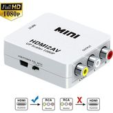 Derwell HDMI To Rca 1080P HDMI To Av 3rca Cvbs Composite Video Audio Converter Adapter Supports Pal/ntsc Compatible With Tv Stick Chromecast Apple Tv Pc Çevirici