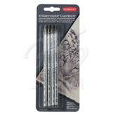 Derwent Watersoluble Graphitone Aquarel 4'lü Set Grafit Kalem