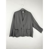 Des Concept Kadın Tek Düğmeli Oversize Ceket - 38 - Gri