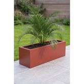 Desen Dekorasyon Zenith 97X25X30 cm Yatay Dikdörtgen Kiremit Saksılık - Iç & Dış Mekan Modern Metal Saksı