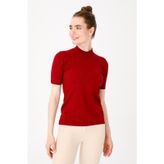 Desen Triko 02420345 Vişne Kadın Yarım Balıkçı Bluz
