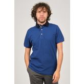 Desen Triko 0249812 İndigo Erkek Polo Yaka T-Shirt