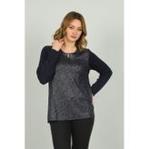 Desen Triko 4589 Lacivert Kadın Bluz