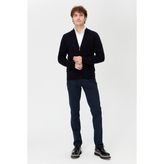 Desen Triko Erkek Hakim Yaka Triko Yün Ceket K.lacivert - 2XL - 3XL