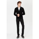 DESEN TRİKO Erkek Hakim Yaka Triko Yün Ceket Siyah Beden;2XL,Renk;Siyah dsnNM4982